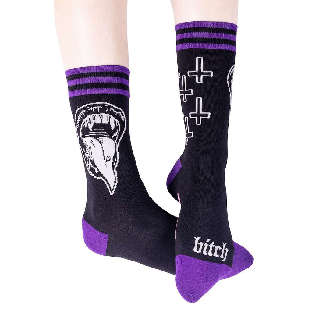 Bite Me Bitch Crew Socks - ResirWrecked Costumes