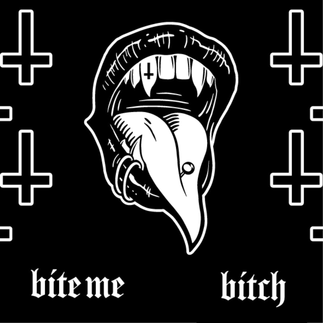 Bite Me Bitch Crew Socks - ResirWrecked Costumes