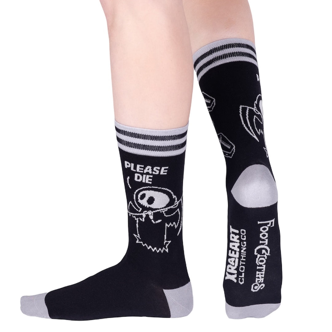 Please Die Crew Socks - ResirWrecked Costumes