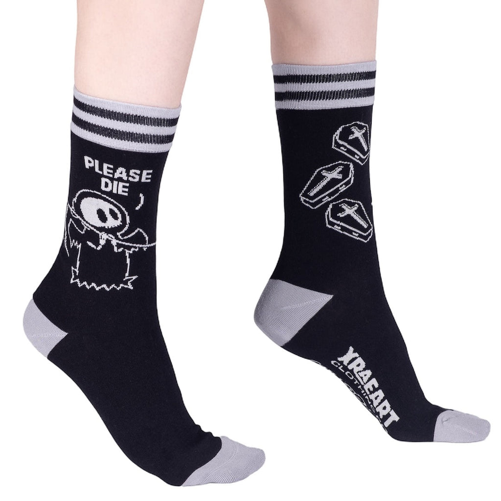 Please Die Crew Socks - ResirWrecked Costumes