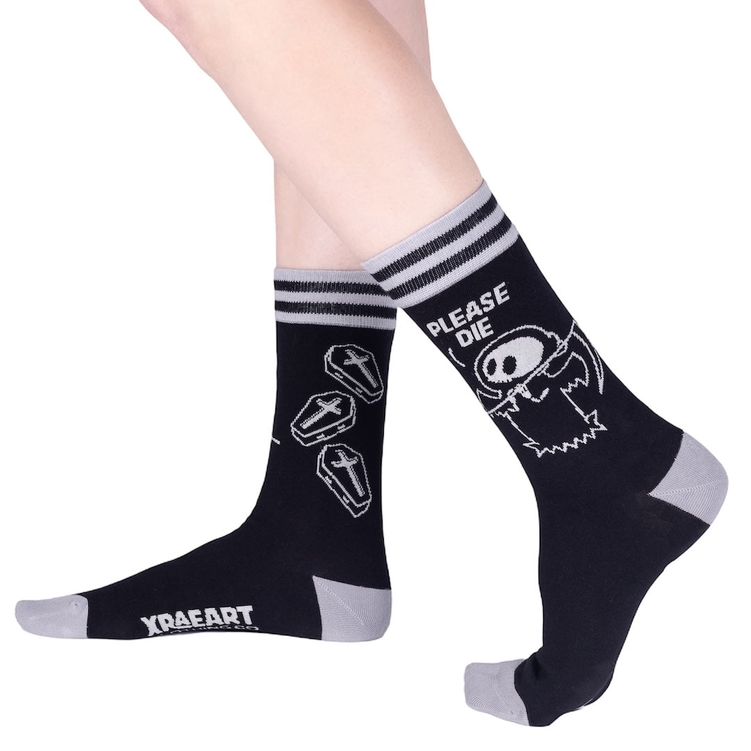 Please Die Crew Socks - ResirWrecked Costumes