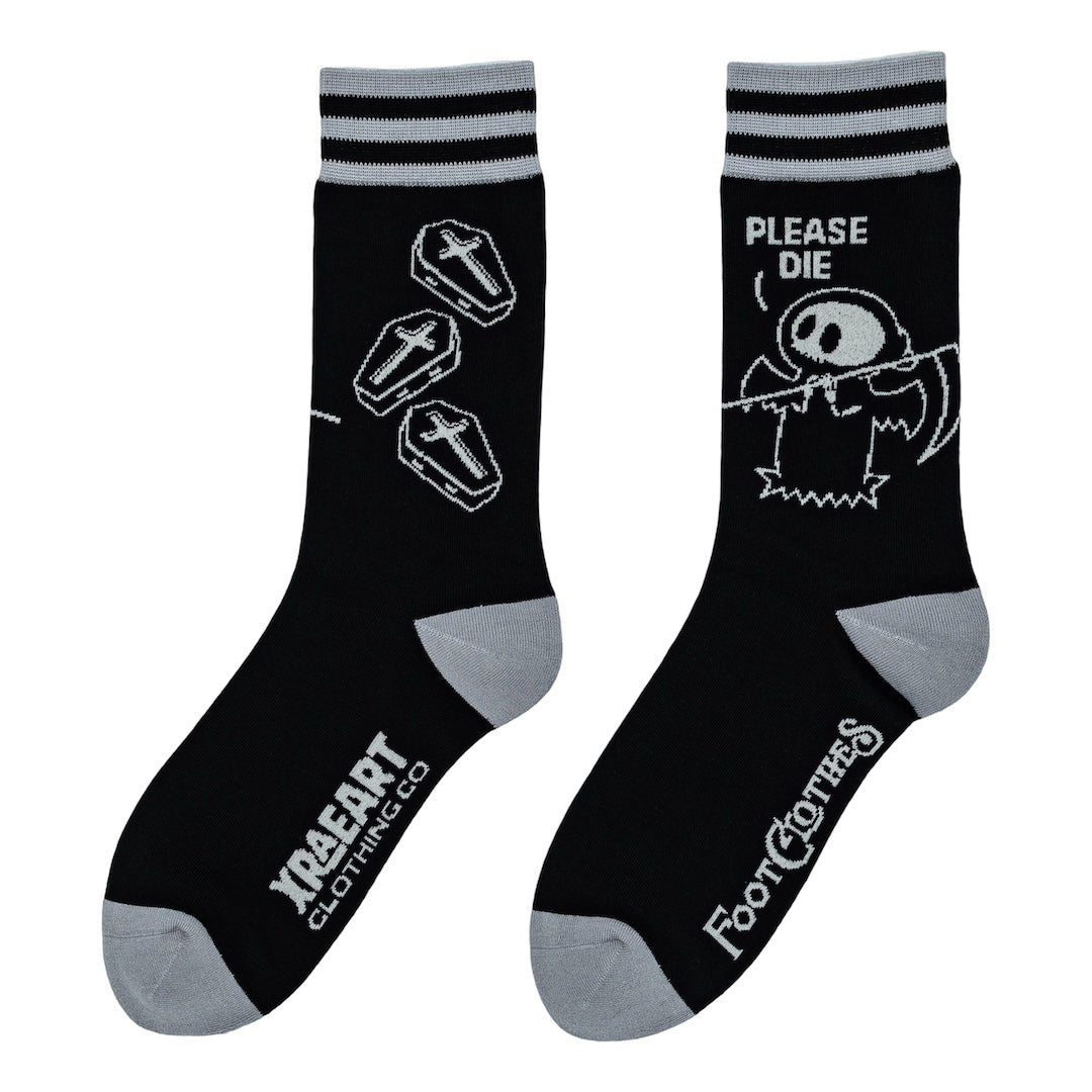 Please Die Crew Socks - ResirWrecked Costumes