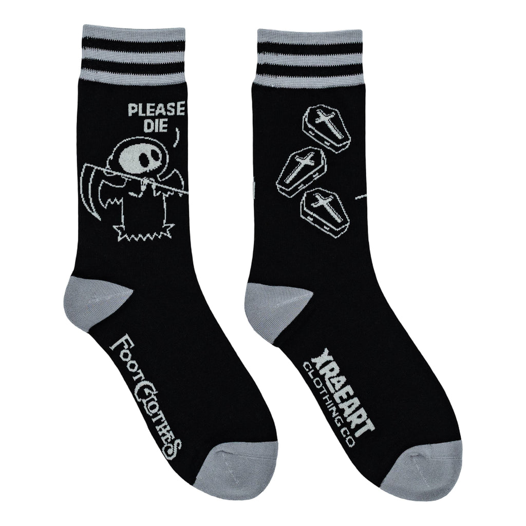 Please Die Crew Socks - ResirWrecked Costumes