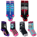 Six-design XRAEART crew and knee-high sock pack.