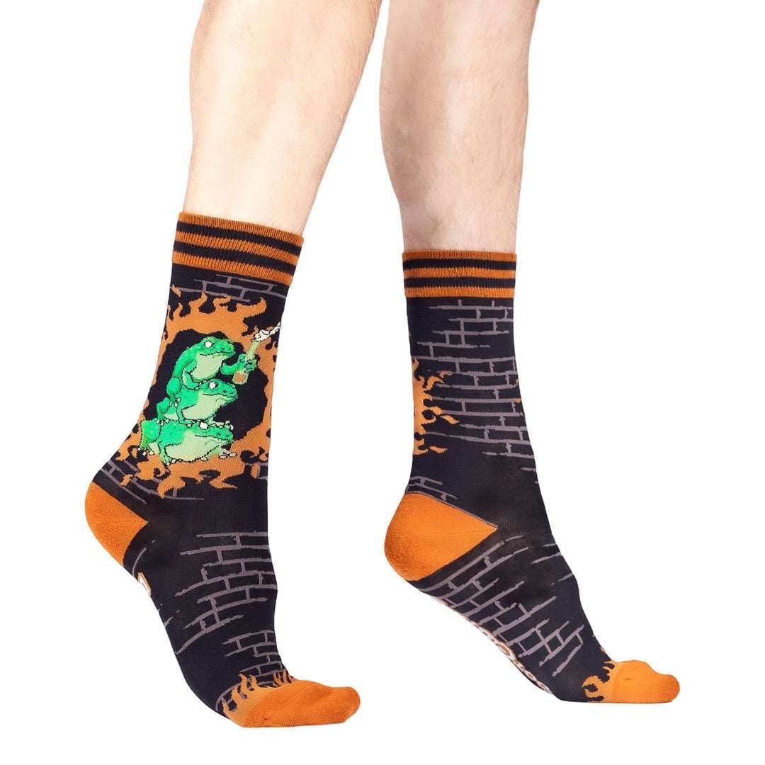 Frogs Against Fascism crew socks.