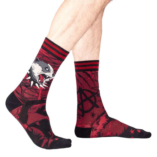Anarchy Badger crew socks.