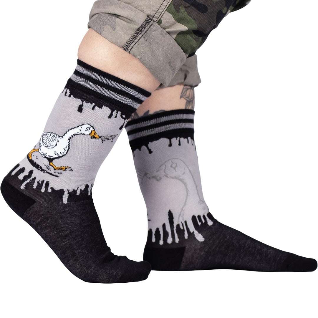 Not-So-Silly Goose crew socks.