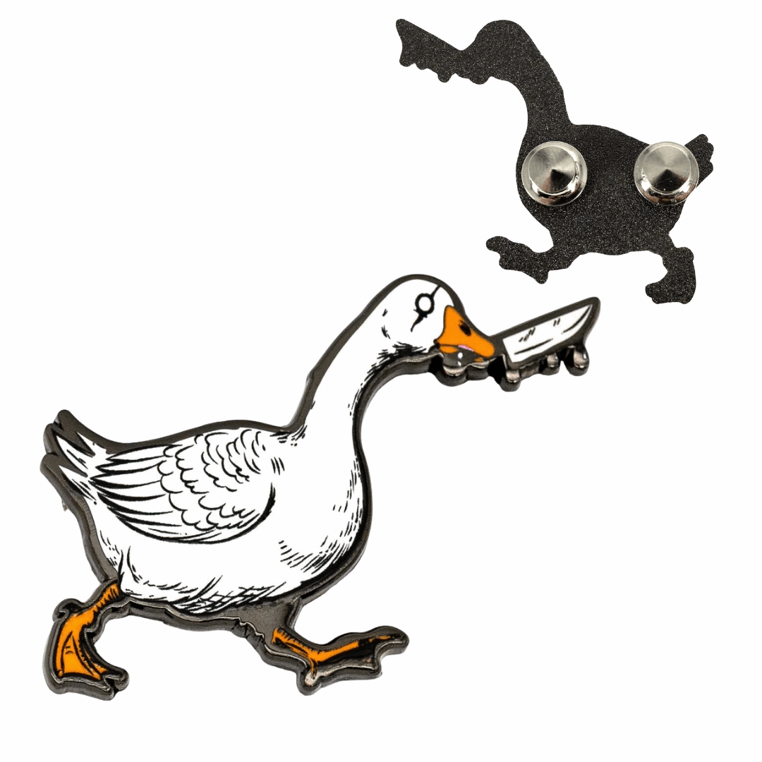 Not-So-Silly Goose enamel pin.