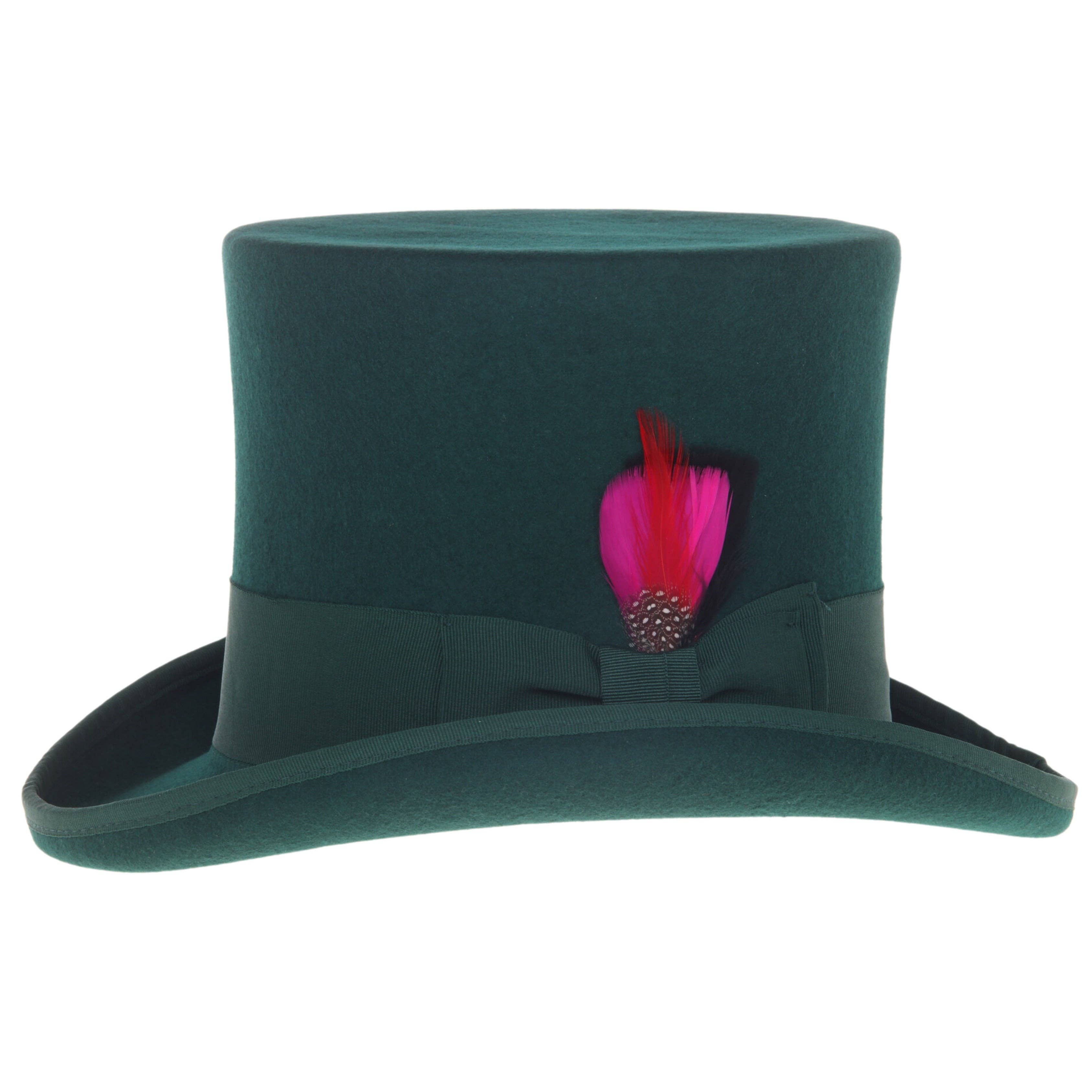 Premium Wool Hunter Green Top Hat - ResirWrecked Costumes