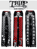 Tripp NYC clip-on stretch suspenders.