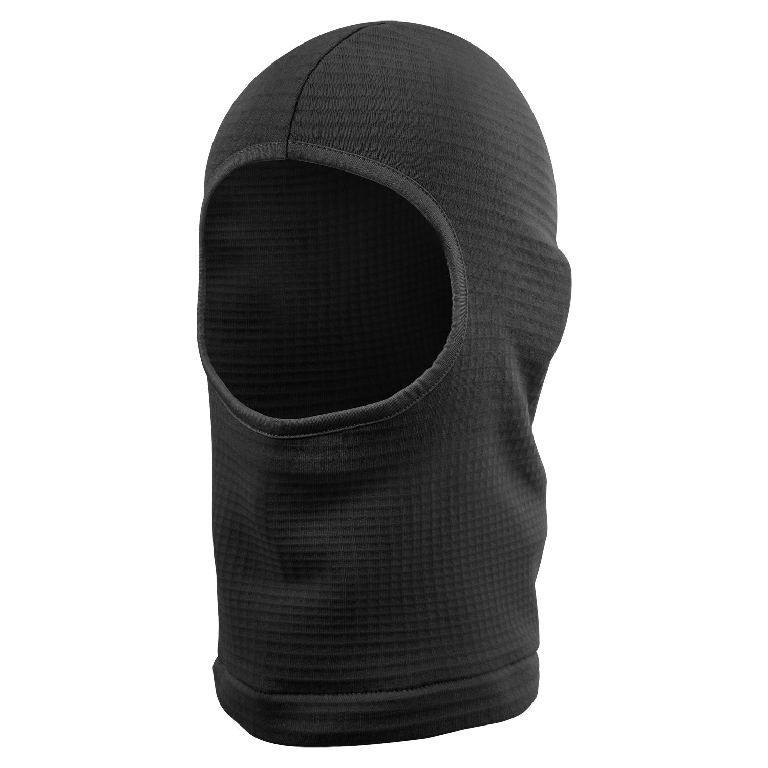 Head Sock Mask Base Lace-Up Balaclava in black fabric, ideal for mask wearers and performers.