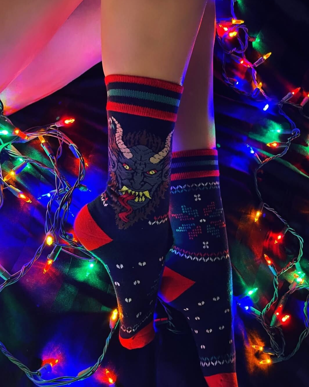 Krampus Sweater Crew Socks - ResirWrecked Costumes