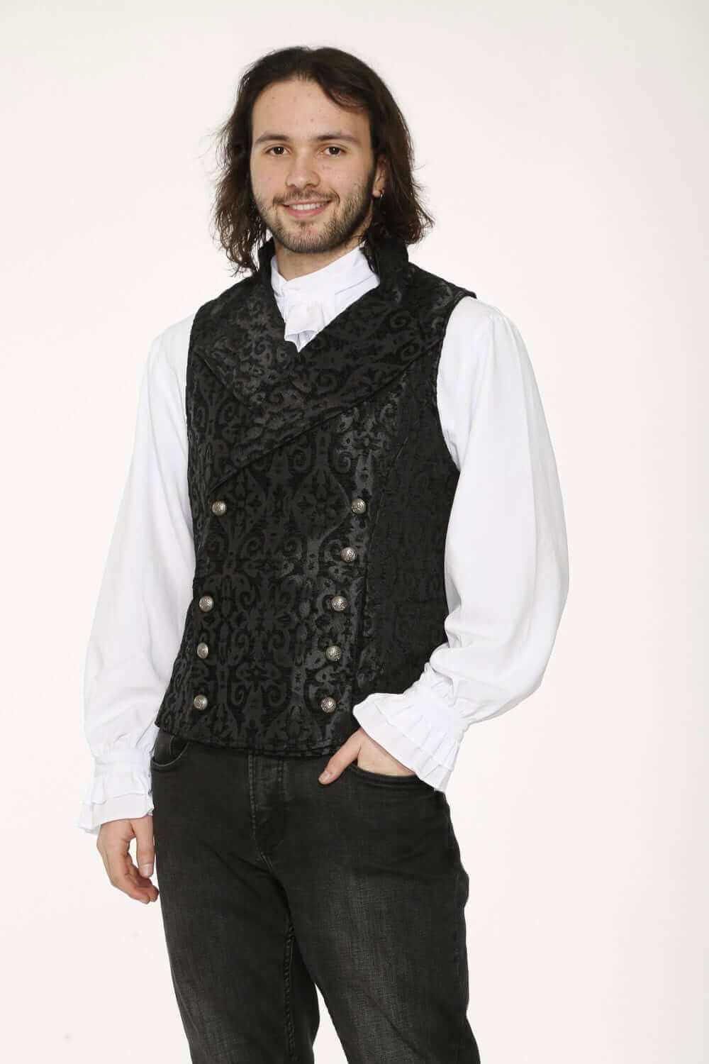 Brocade Vest - Black image 0