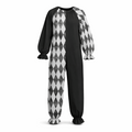 Dirty Diamonds half-and-half clown jumpsuit.