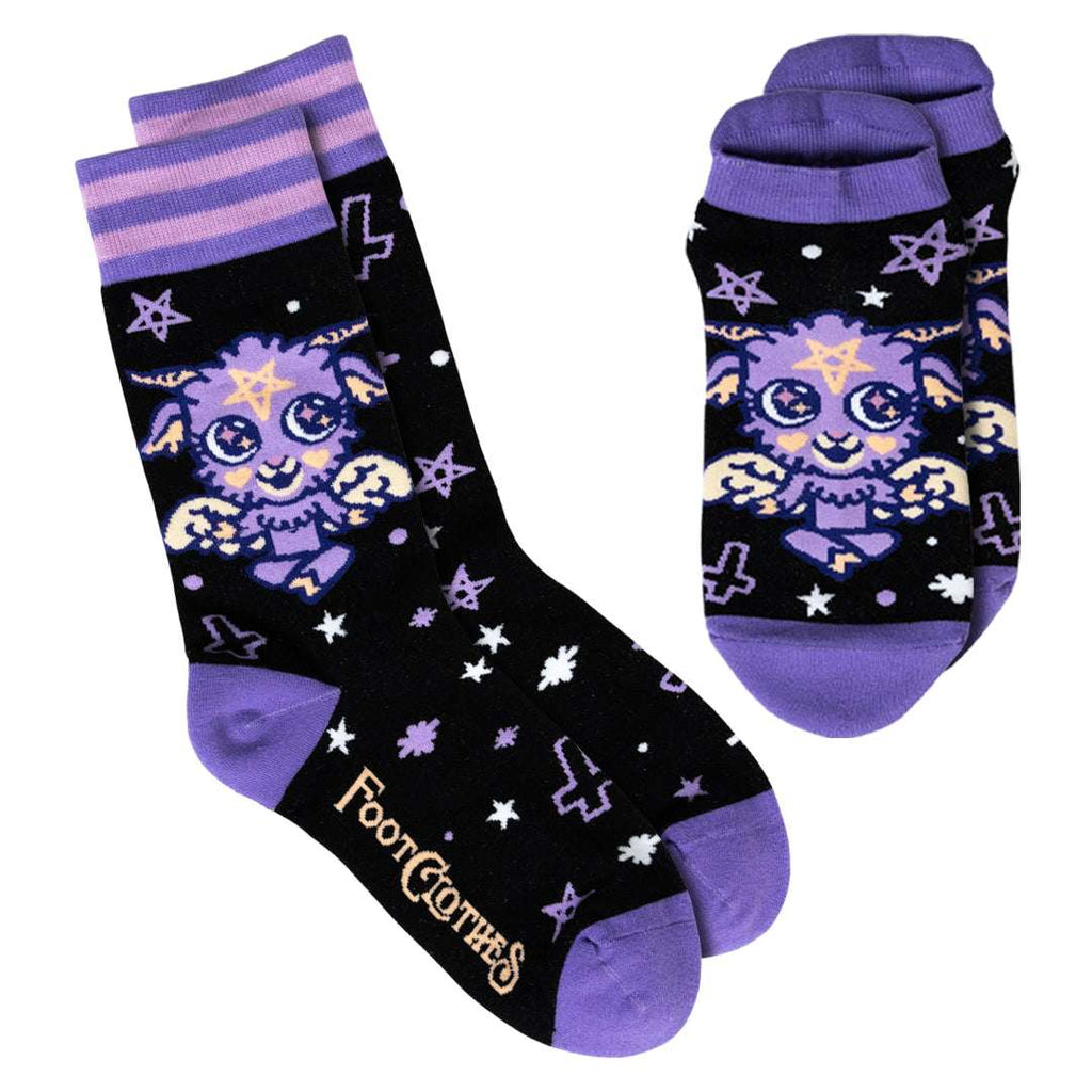 Baby Baphomet ankle and crew sock pack.