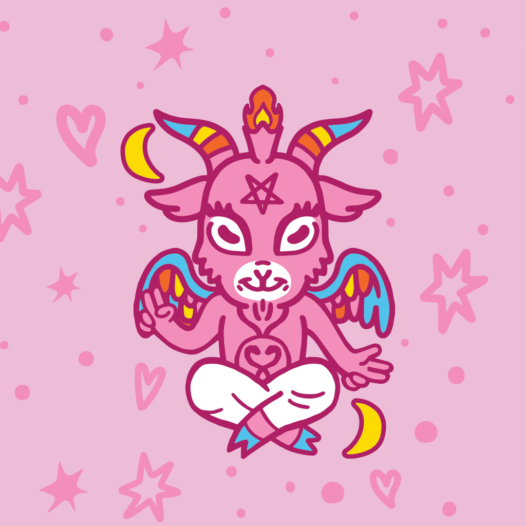 Cute Baphomet Ankle Socks - ResirWrecked Costumes