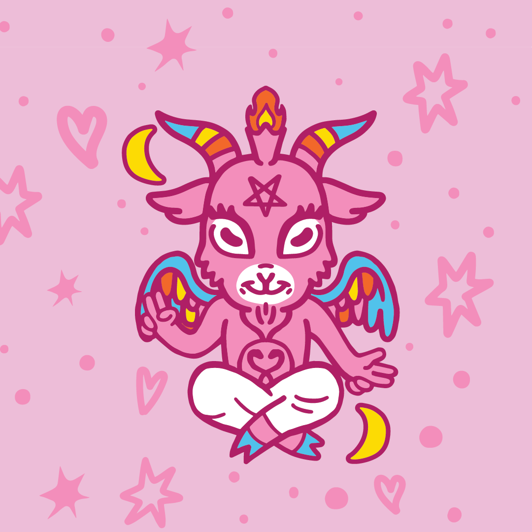 Cute Baphomet Ankle Socks - ResirWrecked Costumes