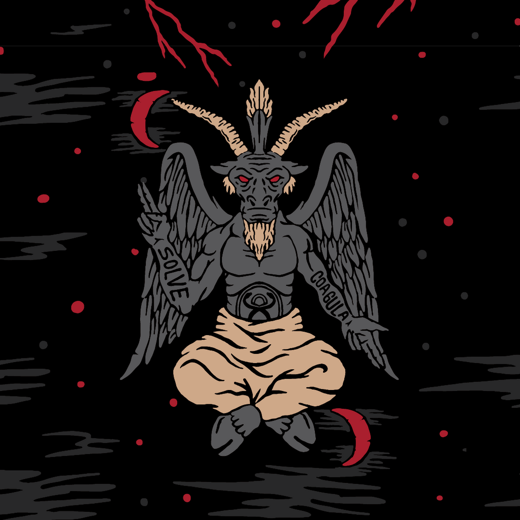 Evil AF Baphomet Crew Socks - ResirWrecked Costumes