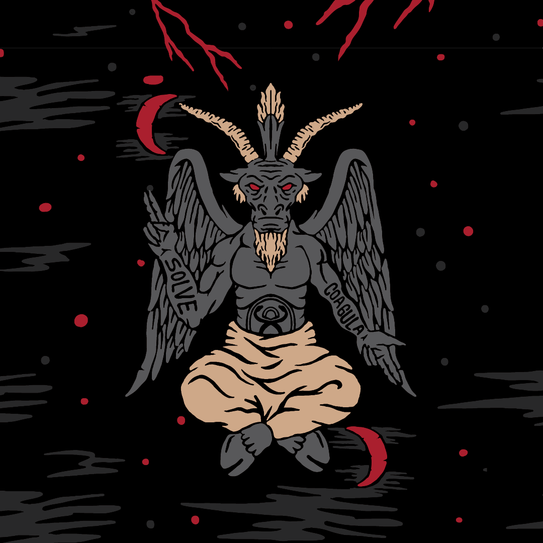 Evil AF Baphomet Crew Socks - ResirWrecked Costumes