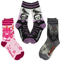Three-design best-sellers crew sock pack.