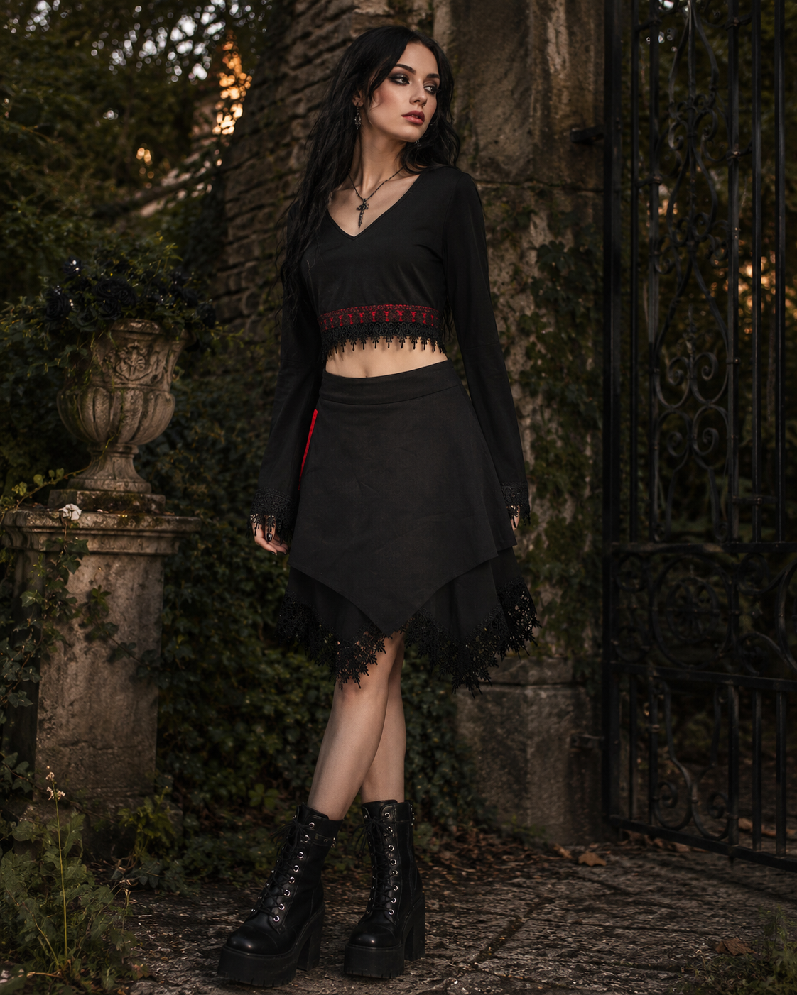 Cathedral Lace Crop Top