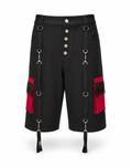 Cathedral Collection cargo shorts with lace-trimmed pockets.