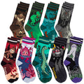 Nine-design cryptid crew sock pack.