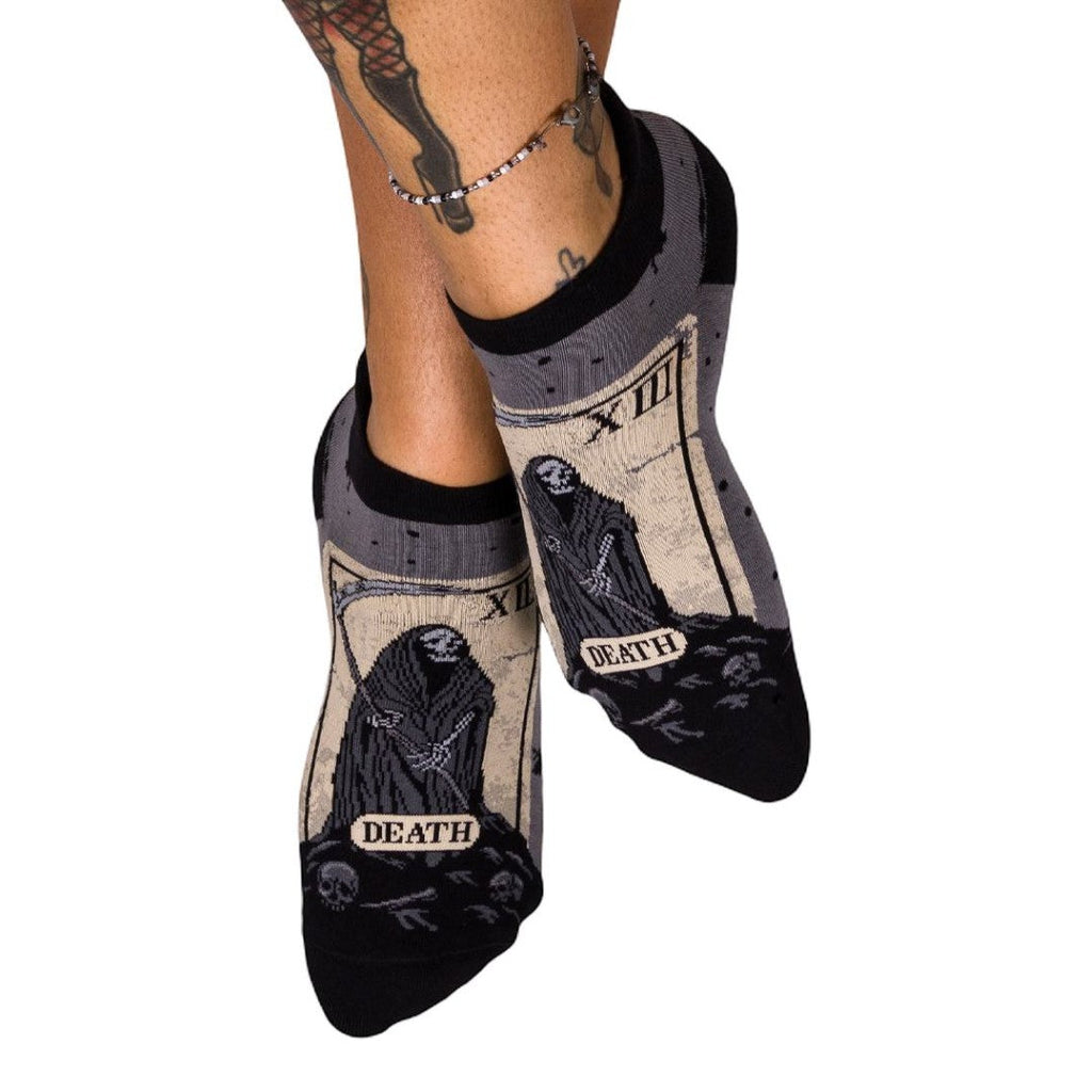 Death Tarot Card ankle socks.