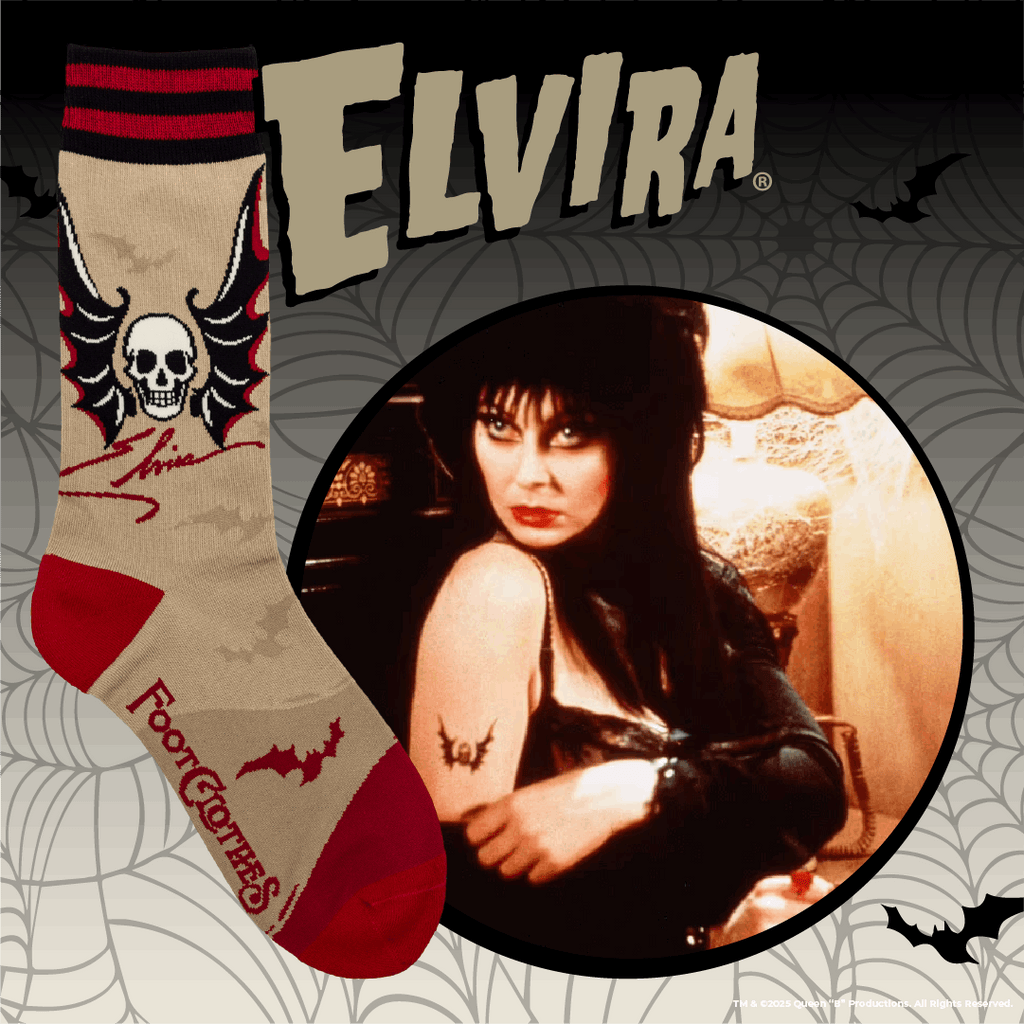 Elvira Cruel Ink Crew Socks - ResirWrecked Costumes