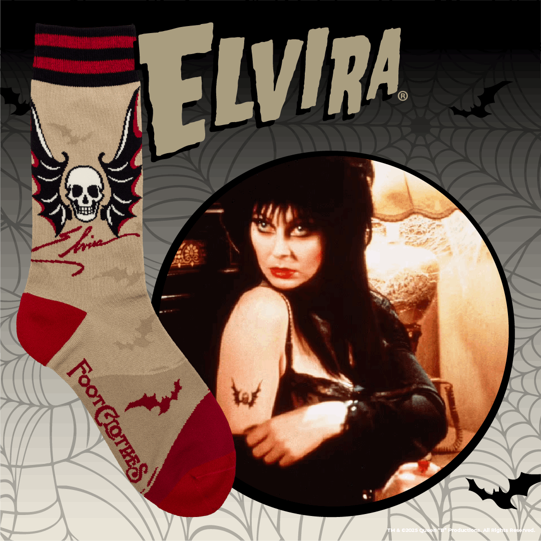 Elvira Cruel Ink Crew Socks - ResirWrecked Costumes