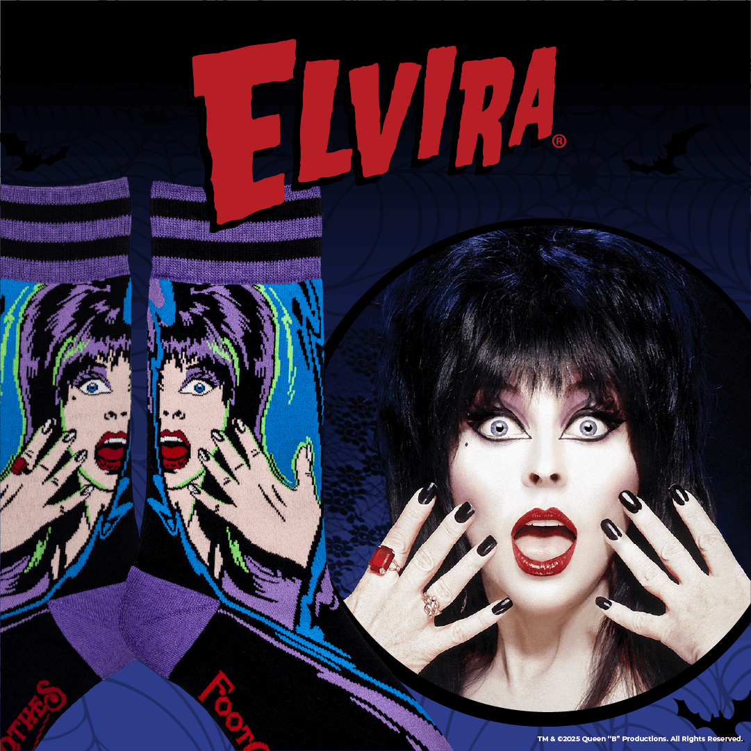 Elvira Unpleasant Dreemz Crew Socks - ResirWrecked Costumes