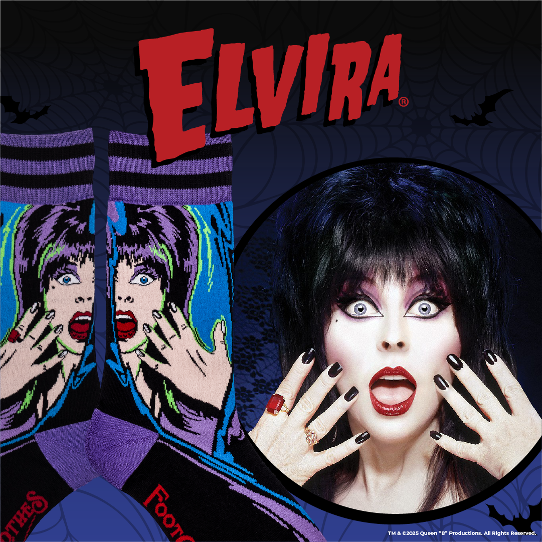 Elvira Unpleasant Dreemz Crew Socks - ResirWrecked Costumes
