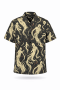 Ghouls button-up shirt with ghost print.
