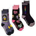 Three-design heart crew sock pack.