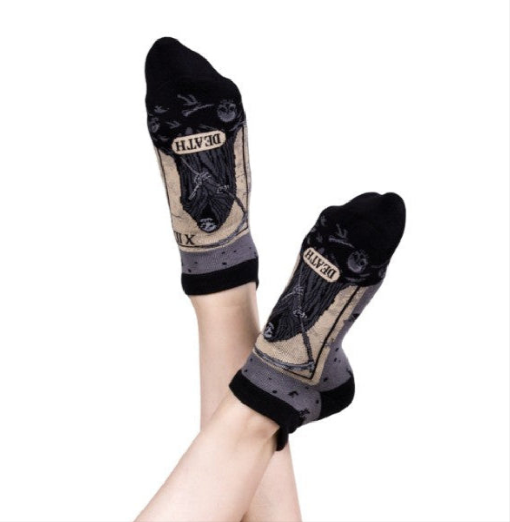 Death Tarot Card Ankle Socks - ResirWrecked Costumes