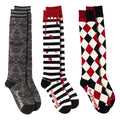Three-design Mall Goth knee-high sock pack.