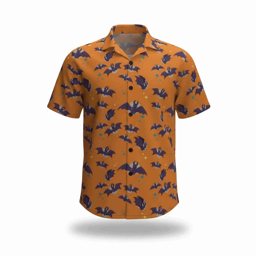 Midcentury Bats button-up shirt.