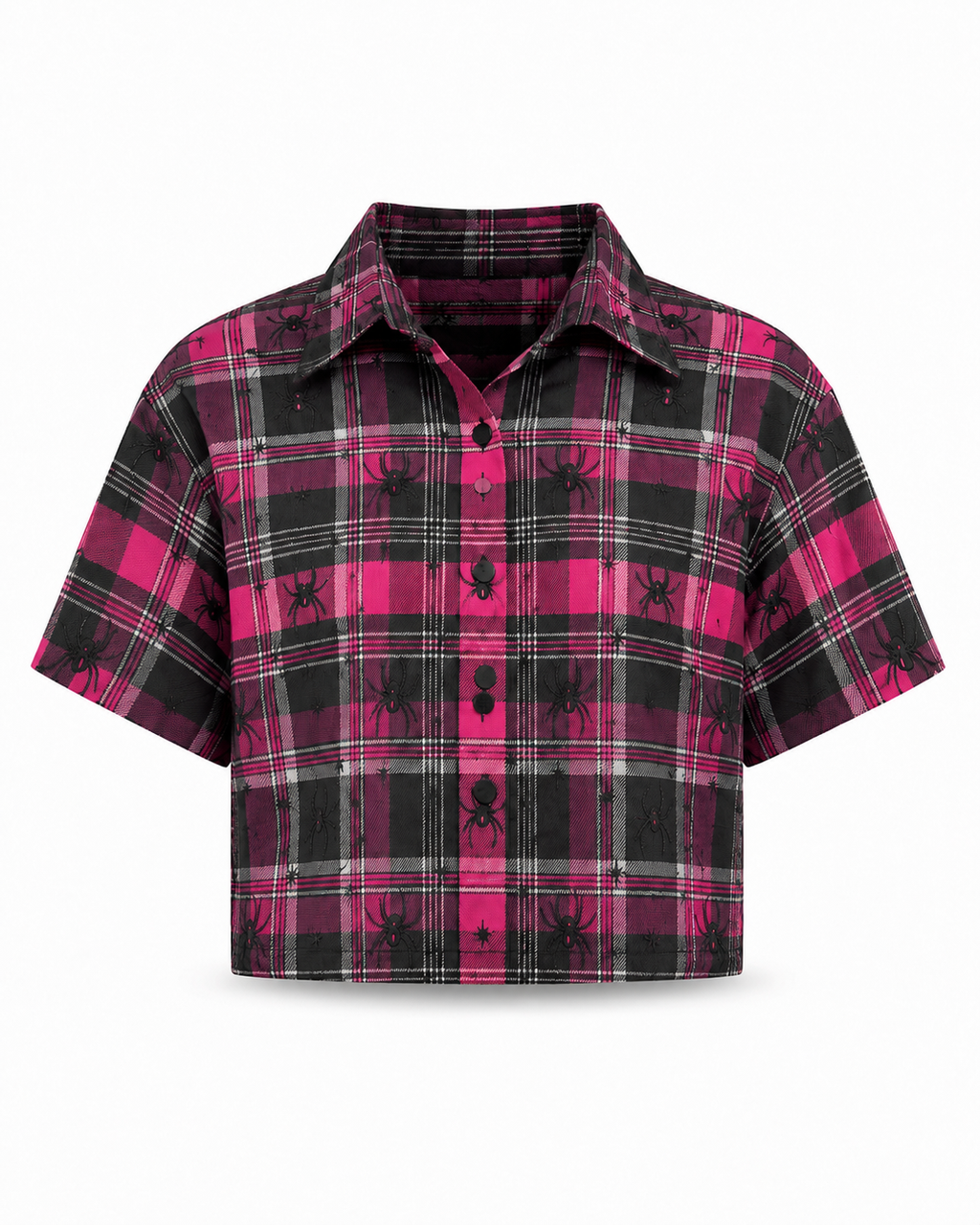 On Wednesdays We Wear Spiders Cropped Shirt