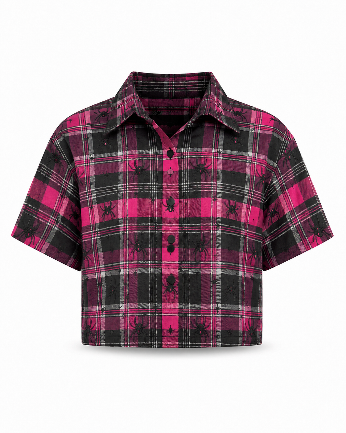 On Wednesdays We Wear Spiders Cropped Shirt