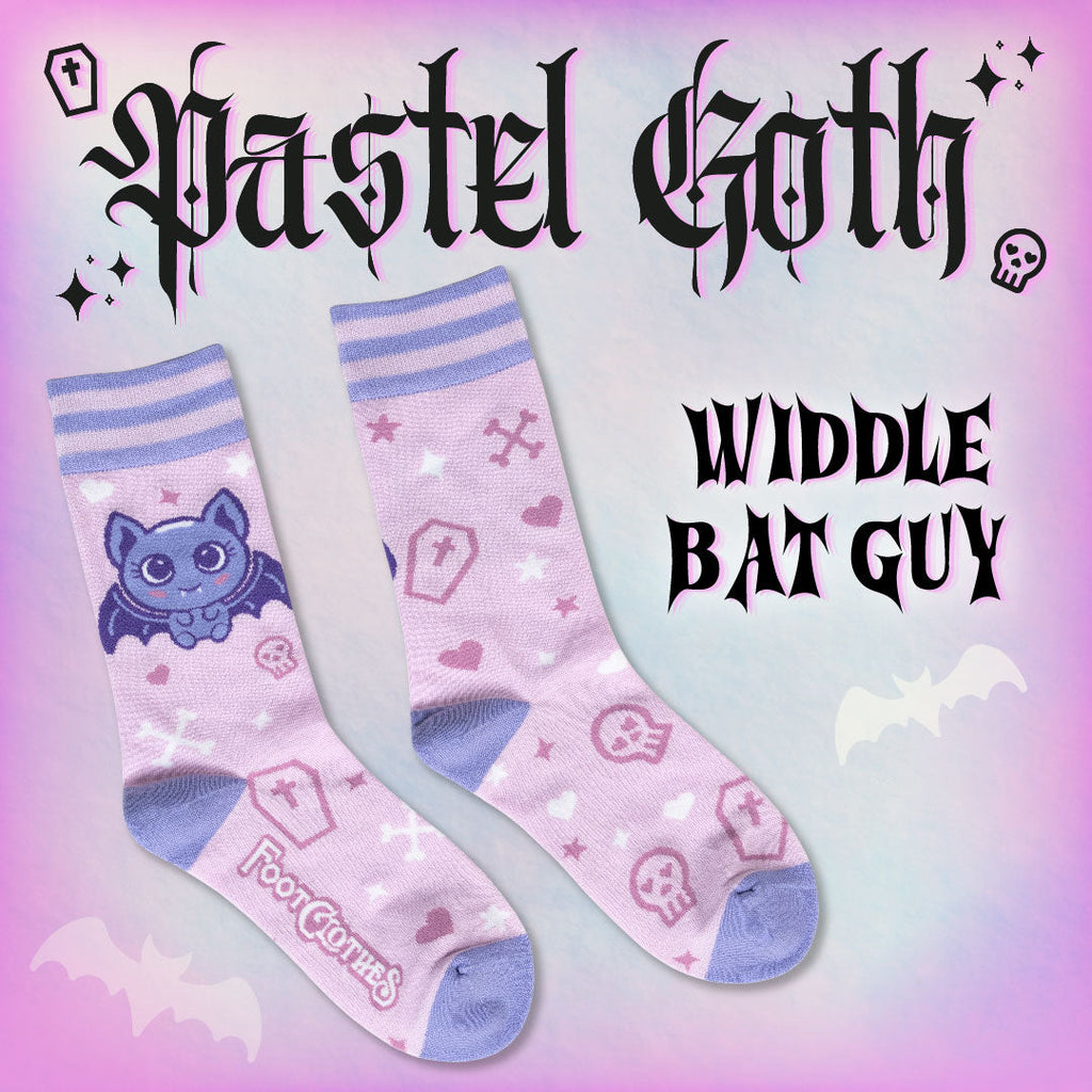 Widdle Bat Guy Crew Socks - ResirWrecked Costumes