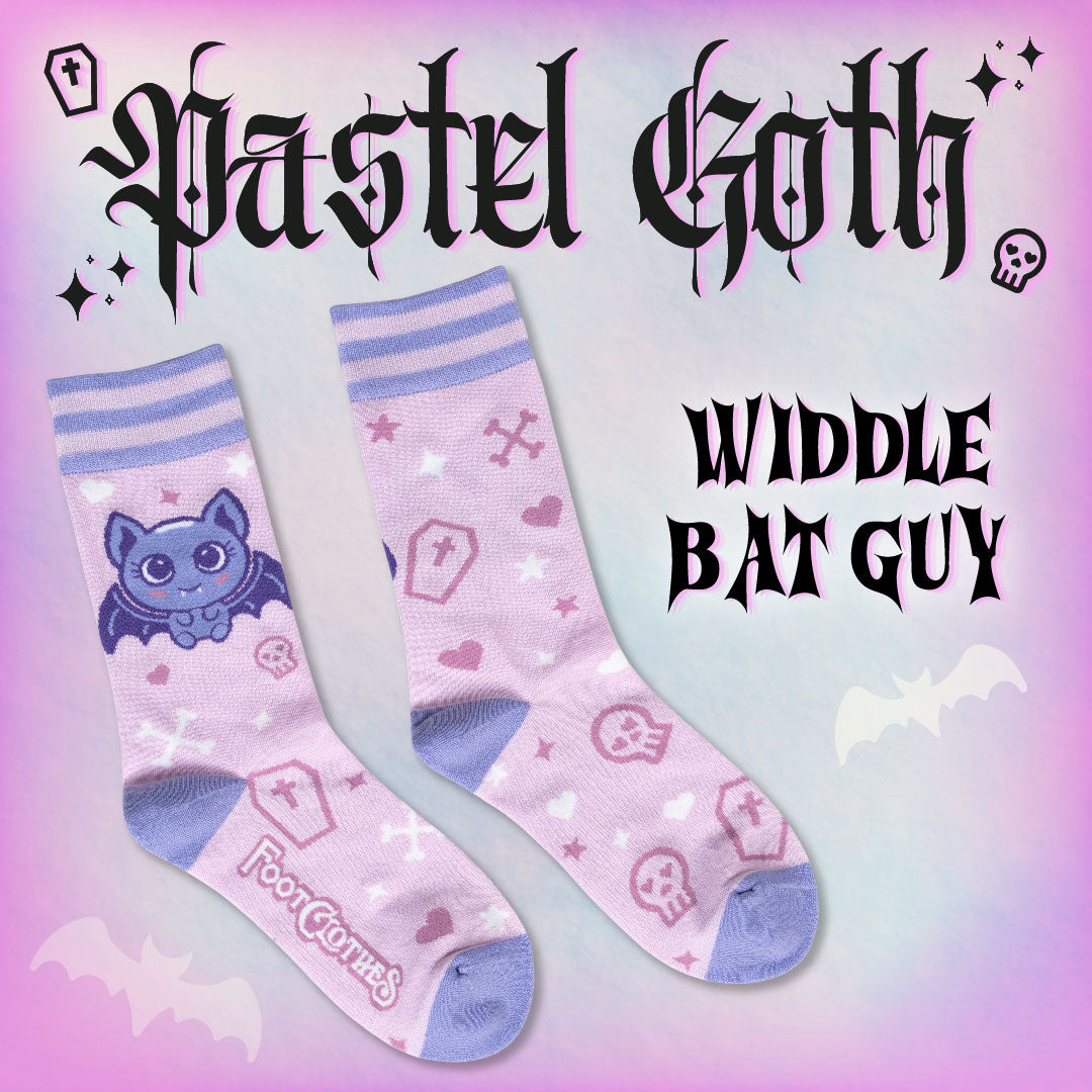 Widdle Bat Guy Crew Socks - ResirWrecked Costumes