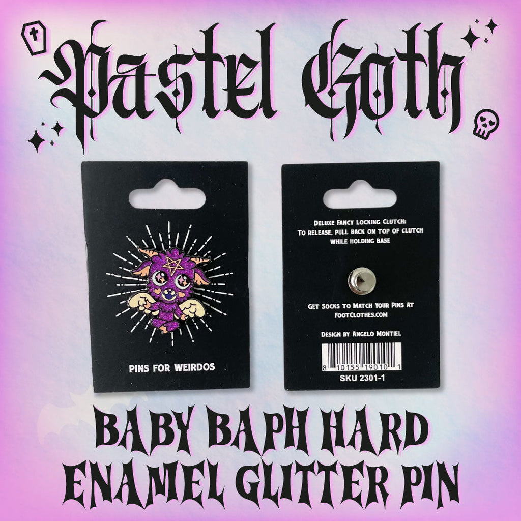 Baby Baphomet Hard Enamel Pin with Glitter - ResirWrecked Costumes