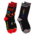 Two-design Pixelated crew sock pack.