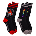 Two-design Queer Pixels crew sock pack.