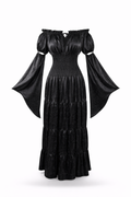Black pirate dress with long removable sleeves.
