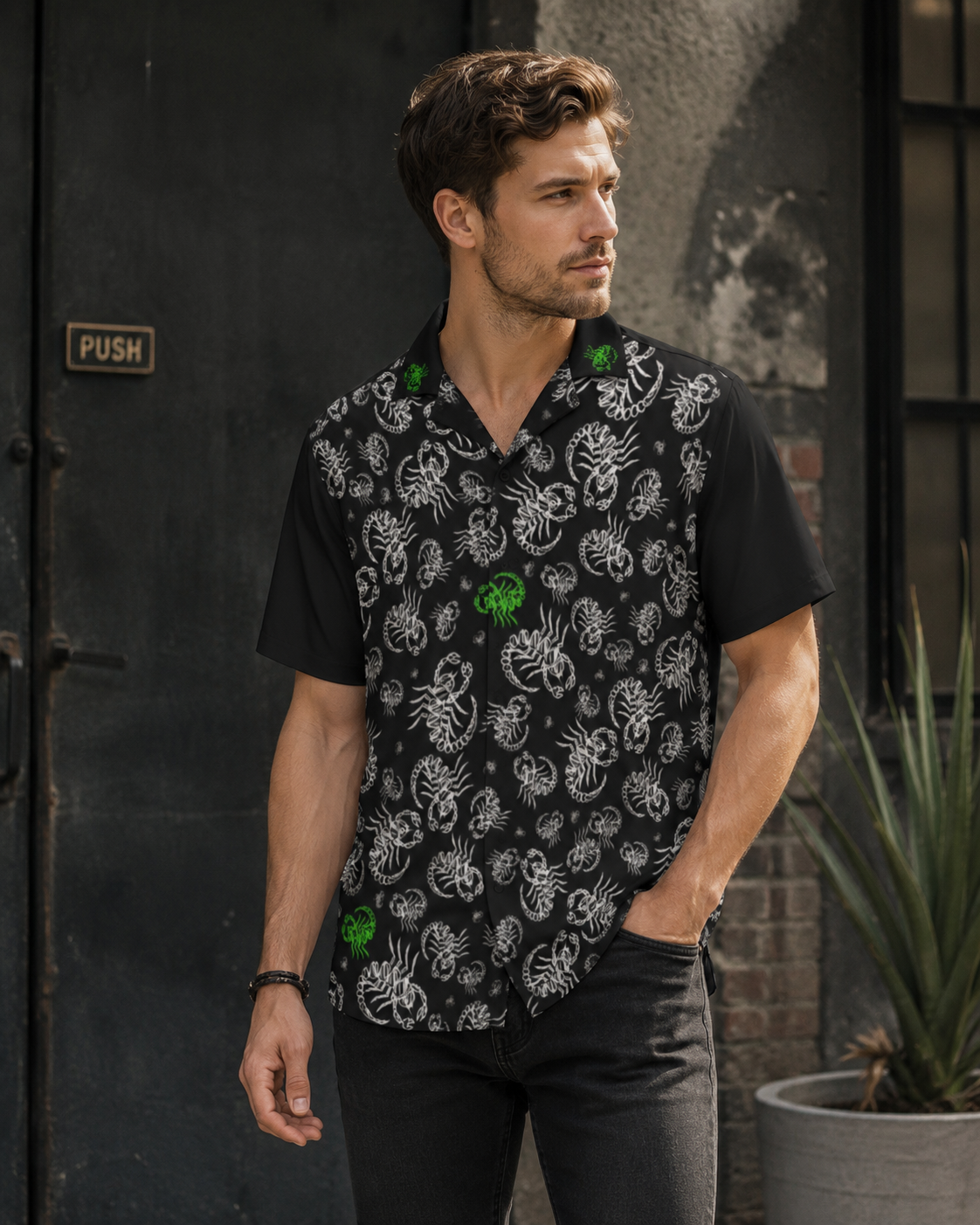 Scorpions Attack Button-Up Aloha Shirt
