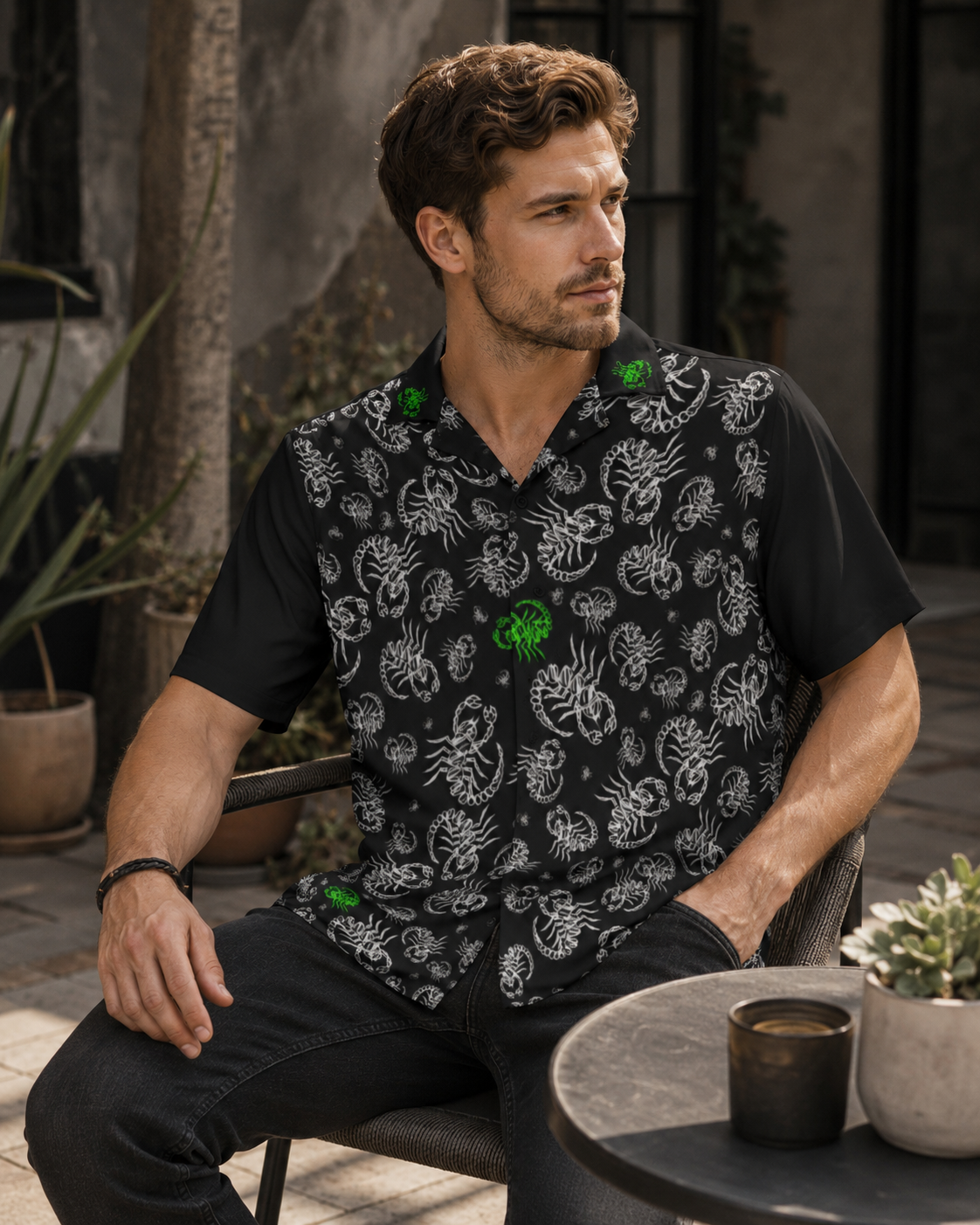 Scorpions Attack Button-Up Aloha Shirt