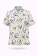 Sepia Skulls button-up shirt.