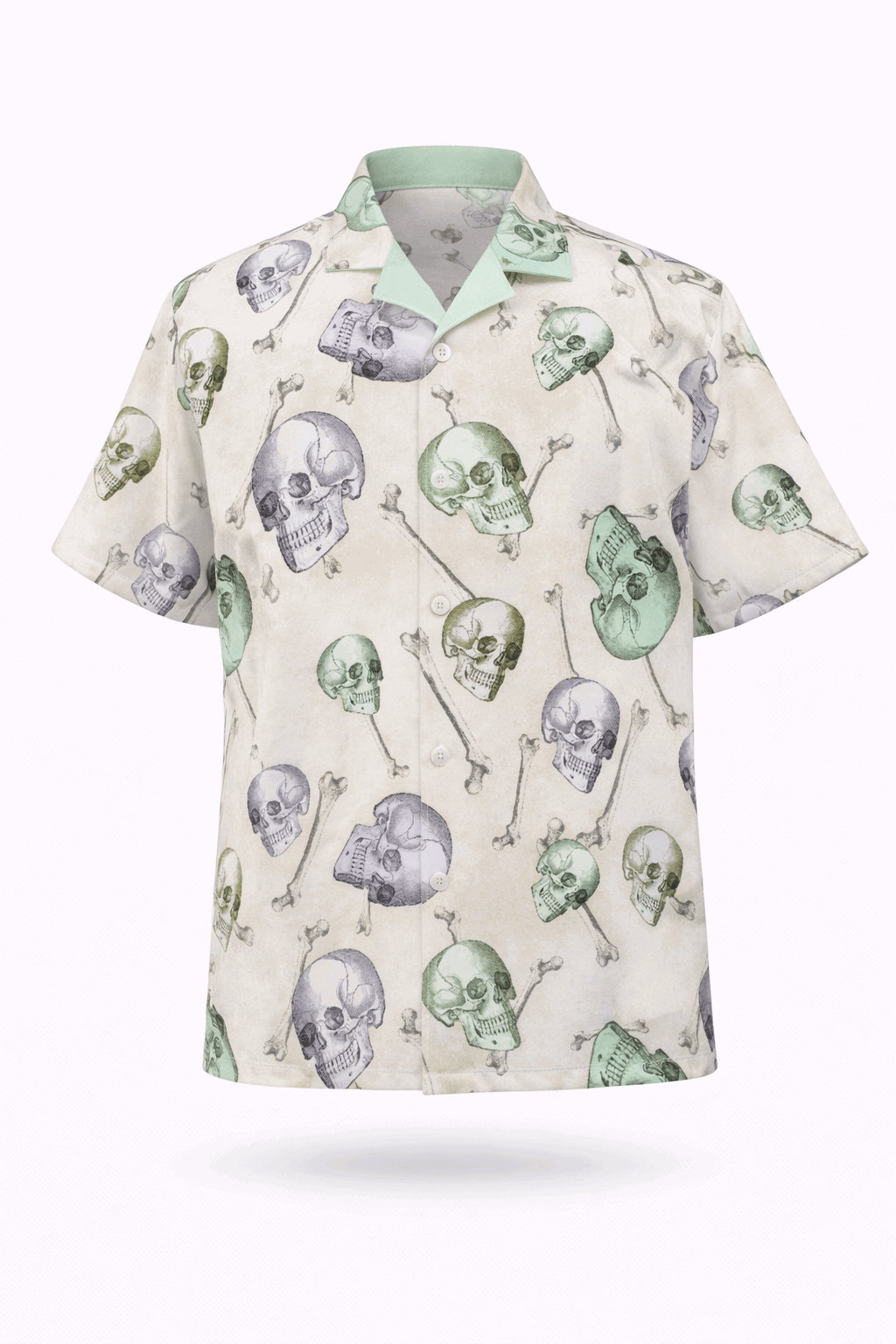 Sepia Skulls button-up shirt.