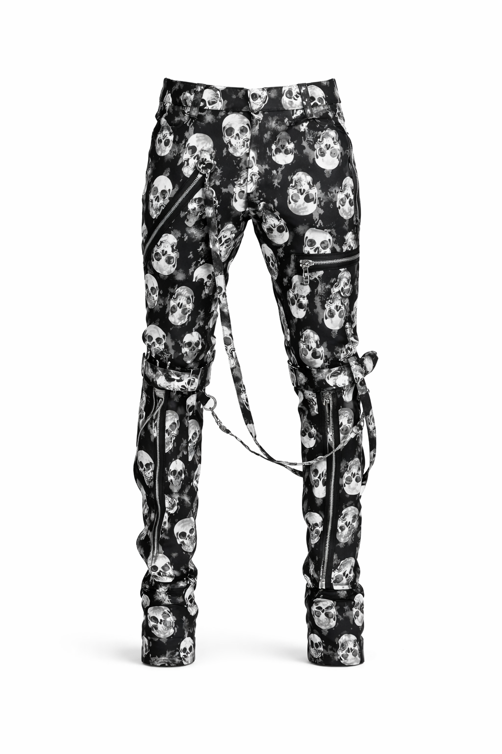 Tripp NYC skull bondage jeans.
